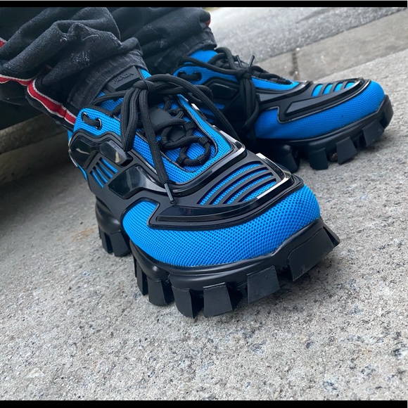 Thunder Sneakers Prada Shoes Prada Cloudbust Black And Blue Prada